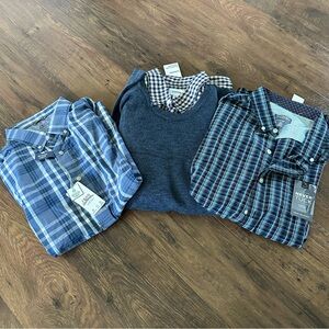 Men’s Lot of Dress Shirts & Sweater (4) // Izod, Sonoma, & Van Heusen NWT